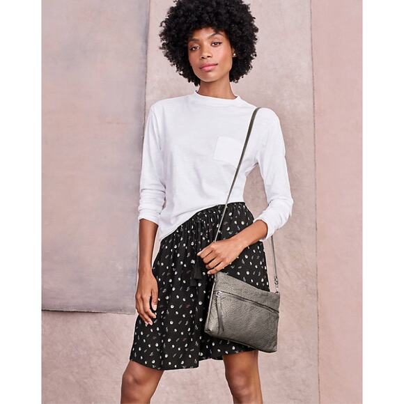 GARNET HILL Skirt Sz M Essential Paper Bag Waist Ditzy Floral Skater Cottagecore - Picture 2 of 9